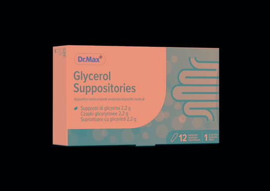 Dr.Max, Glycerol Suppositories czopki glicerynowe 2,2g, 12 szt. Dr.Max