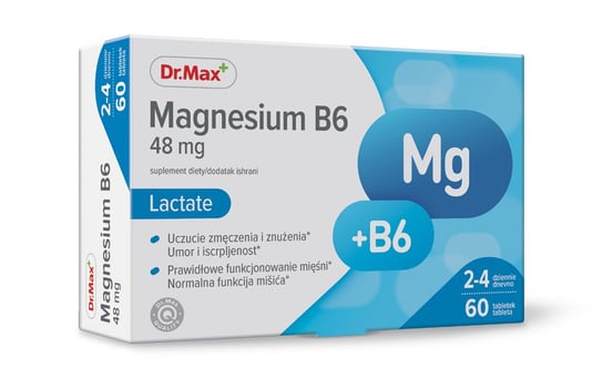 Dr.Max, Magnesium B6 Lactate, suplement diety, 60 tabletek Dr. Max Pharma