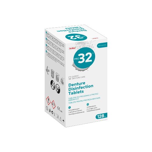 Dr.Max, Pro32, tabletki czyszczące do protez, 128 tabletek Dr.Max
