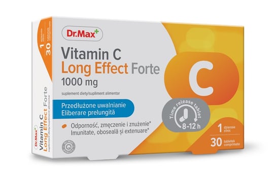 Dr.Max, Vitamin C Long Effect Forte 1000 mg Suplement diety, 30 tabl. Dr.Max Pharma