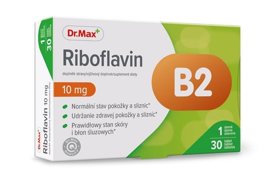 Dr.Max, Witamina B₂ (ryboflawina), suplement diety, 30 tab. D.Max Pharma