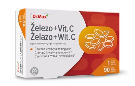 Dr.Max, Żelazo + Witamina C, suplement diety, 90 tab. Dr.Max Pharma