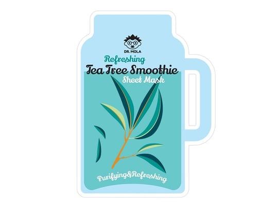 Dr. Mola, Refreshing Tea Tree Smoothie Sheet Mask maseczka w płachcie oczyszczająco-odświeżająca 23ml Dr. Mola