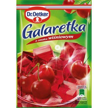 Dr. Oetker Galaretka o smaku wiśniowym 72 g Inna marka