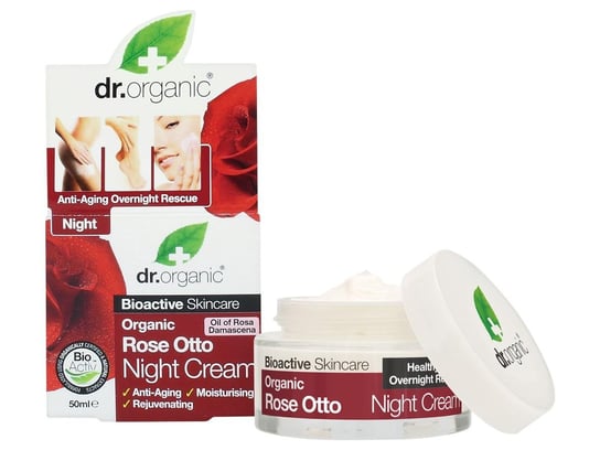 Dr. Organic Bioactive Skincare, krem na noc z olejkiem różanym, 50 ml Dr.Organic
