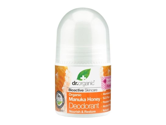 Dr.Organic, dezodorant w kulce z organicznym miodem manuka, 50 ml Dr.Organic
