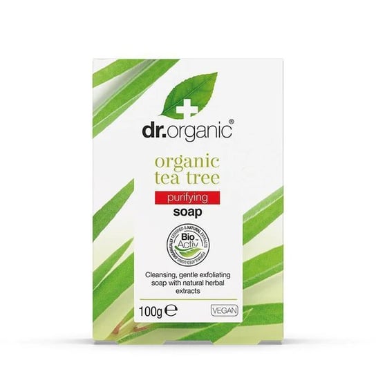 Dr.Organic, Oczyszczające Mydło W Kostce Z Olejkiem Z Drzewa Herbacianego, 100g Dr Organic
