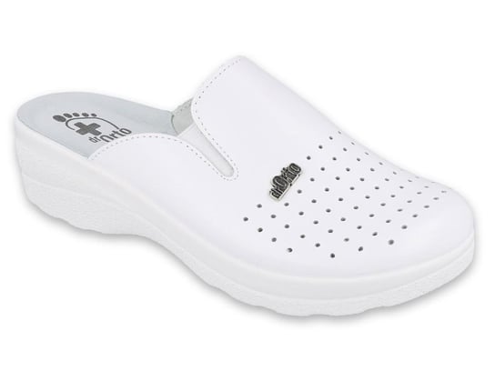 Dr Orto MED - Obuwie buty damskie klapki sanitarne białe skórzane - 35 DR ORTO