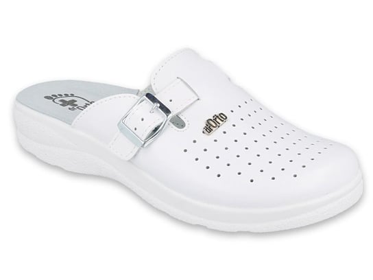 Dr Orto MED - Obuwie buty męskie klapki sanitarne białe skórzane - 43 DR ORTO