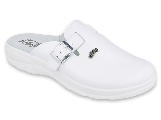 Dr Orto MED - Obuwie buty męskie klapki sanitarne białe skórzane - 44 DR ORTO