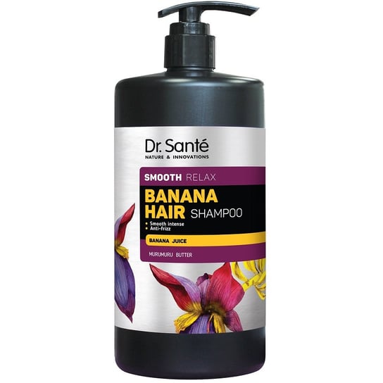 Dr. Sante, Banana Hair Shampoo, Wygładzający szampon do włosów z sokiem bananowym, 1000 ml Dr. Sante