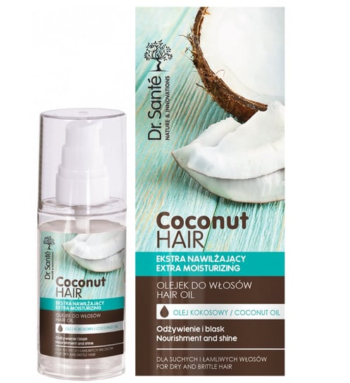 Dr. Sante, Coconut Hair, olejek nawilżający do włosów suchych i łamliwych, 50 ml Dr. Sante