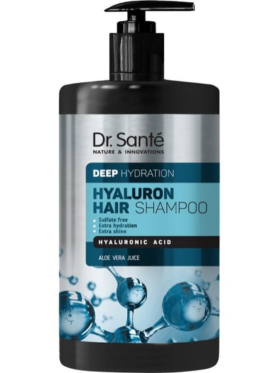 Dr. Santé, Hyaluron Hair Deep Hydration, Szampon do włosów z kwasem hialuronowym, 1 l Dr. Santé