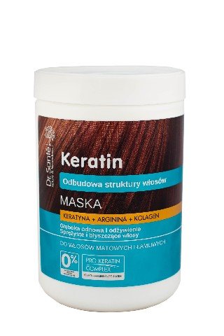 Dr. Sante, Keratin Hair, maska odbudowująca do włosów łamliwych i matowych, 1000 ml Dr. Sante