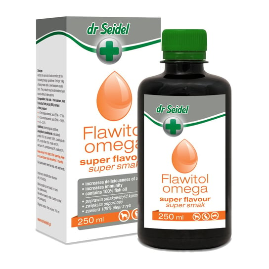 Dr Seidel Flawitol Omega Super Smak Poprawiający Smak Karmy 250 ml DermaPharm
