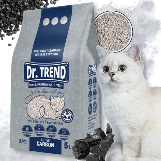 DR.TREND PREMIUM żwirek bentonitowy dla kotów Z WĘGLEM AKTYWNYM 5L Dr. Trend
