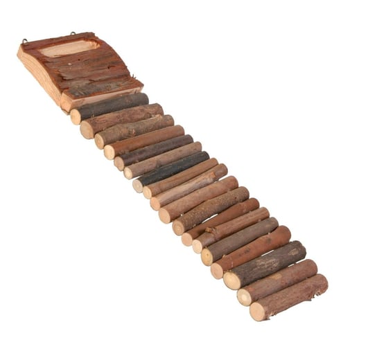 Drabina dla chomika z naturalnego drewna,18 szczebli, 7×27 cm Trixie