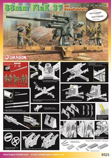 Dragon 6523 1:35 88mm Flak 37 Inny producent