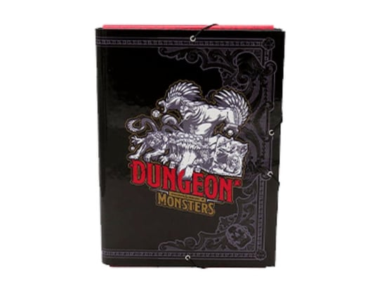 Dragons and Dungeons - teczka z klapką, D&D, teczka z gumkami, pudełko na dokumenty, segregator, segregator, czarny, produkt oficjalny (marki CyP) Inna marka