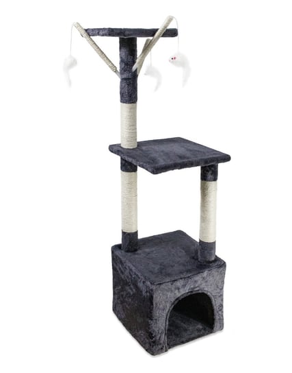 Drapak dla kota, 4-poziomowy 110cm z domkiem i myszkami BB-Shop