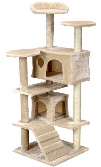 Drapak dla kota 7 poziomów FUNFIT HOME&OFFICE, beżowy, 58,5x131 cm FUNFIT