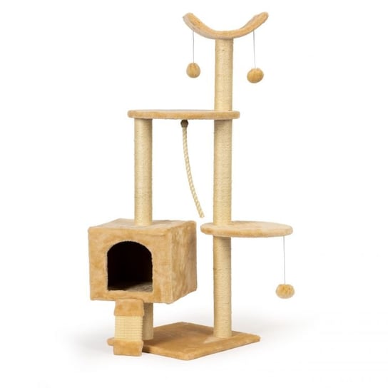 Drapak dla kota domek legowisko piętrowe wieża 120cm + zabawki ModernHome