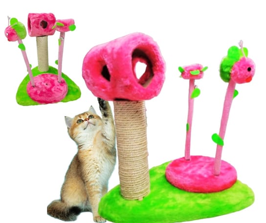 Drapak dla kota sznurek plus dwie zabawki z dzwonkiem 27 cm Inna marka