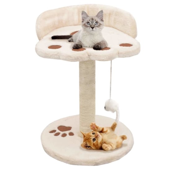 Drapak dla kota VIDAXL z sizalowym słupkiem, 40 cm, beżowo-brązowy vidaXL