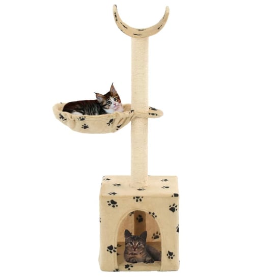 Drapak dla kota VIDAXL z sizalowymi słupkami, 105 cm, beżowy w łapki vidaXL