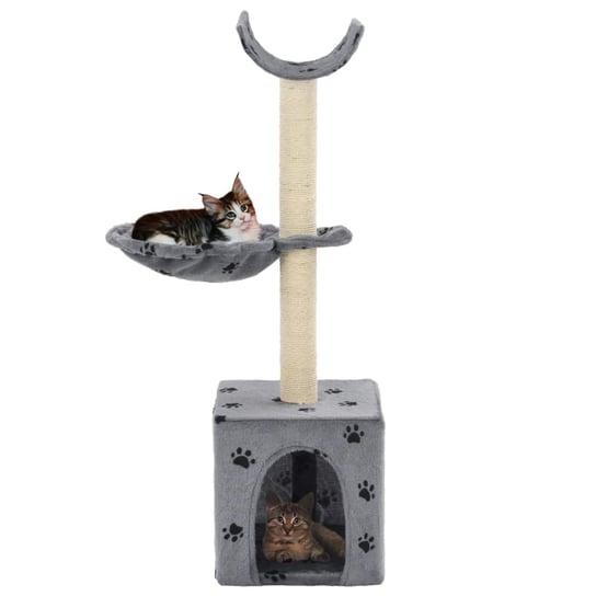 Drapak dla kota VIDAXL z sizalowymi słupkami, 105 cm, szary w łapki vidaXL
