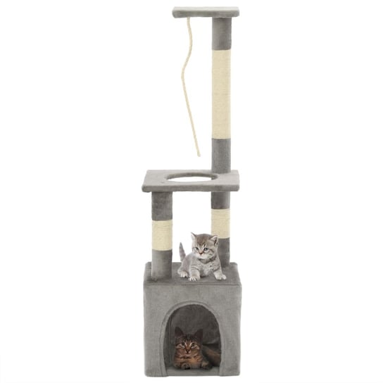 Drapak dla kota VIDAXL ze słupkami sizalowymi, 109 cm, szary vidaXL