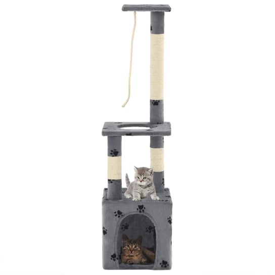 Drapak dla kota VIDAXL ze słupkami sizalowymi, 109 cm, szary w łapki vidaXL