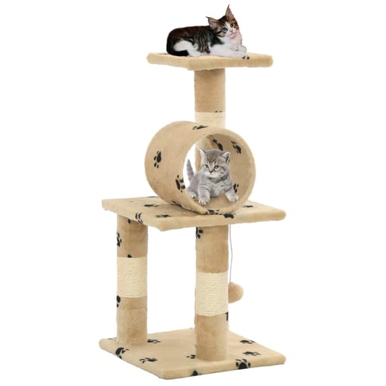 Drapak dla kota VIDAXL ze słupkami sizalowymi, 65 cm, beżowy w łapki vidaXL
