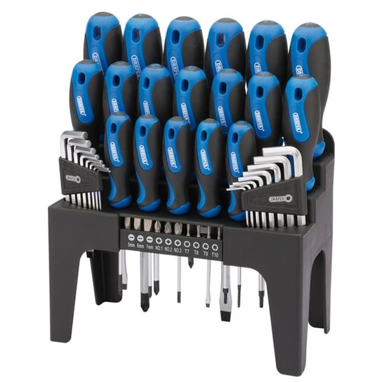 Draper Tools 44-częściowy zestaw wkrętaków, bitów i kluczy imbusowych Draper Tools