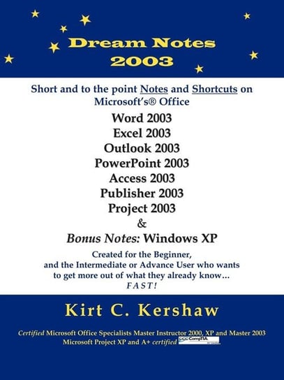 Dream Notes 2003 Kershaw Kirt C.