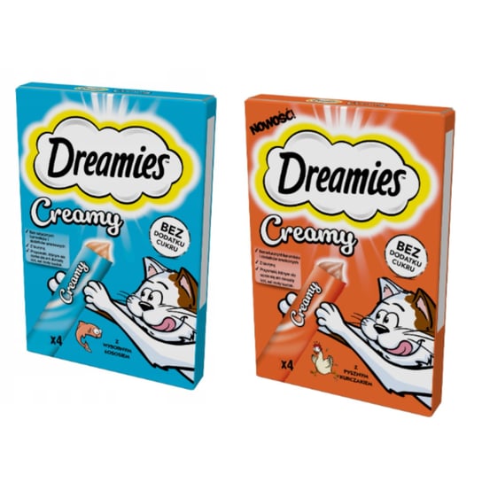Dreamies Creamy Łosoś + Kurczak 8X10G Dreamies