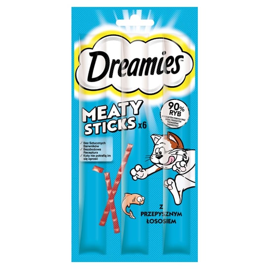 DREAMIES Meaty Sticks przysmaki dla kota z łososiem 30 g Dreamies