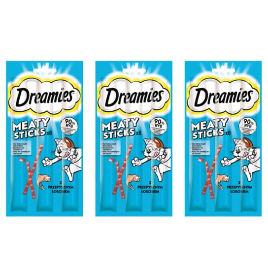 DREAMIES Meaty Sticks z Łososiem 12x10g Dreamies