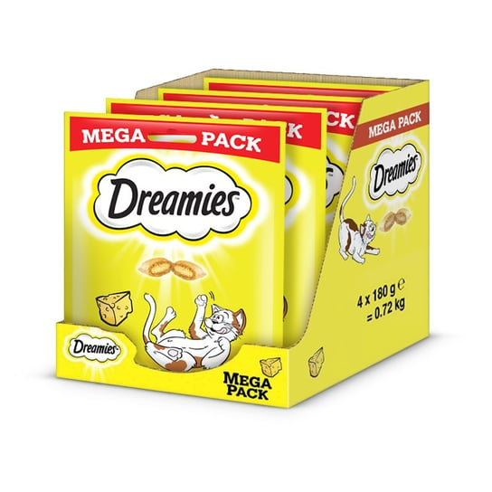 DREAMIES Mega Pack 4x180g - przysmak dla kota z pysznym serem Dreamies