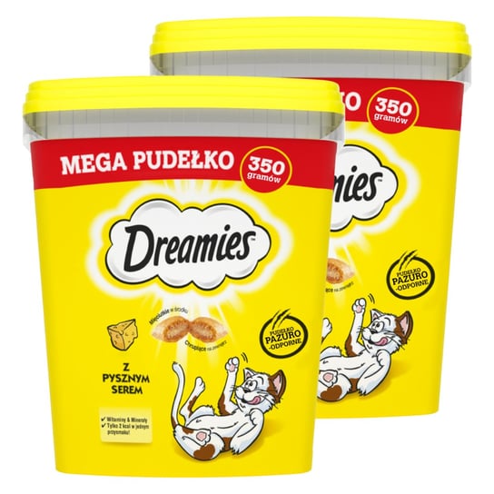 Dreamies Mega Pudełko Przysmak Dla Kota Chrupiące Paszteciki Z Nadzieniem Z Serem 2x350g Dreamies