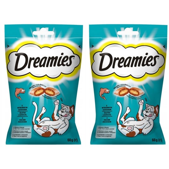 DREAMIES przysmak dla kota z łososiem 60g x2 Dreamies
