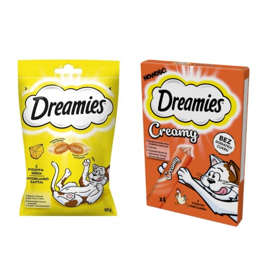 Dreamies Z Serem 60G+Creamy Kurczak 4X10G Dreamies