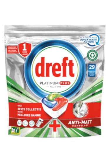 Dreft Platinum Plus Tabletki do Zmywarki 29szt [BE] Dreft