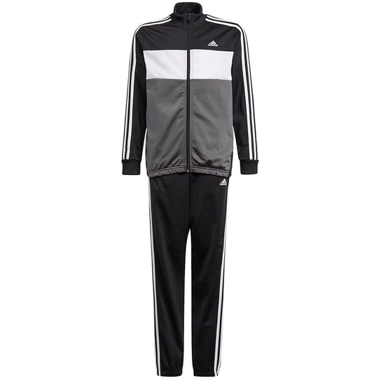 Dres dla dzieci adidas Essentials Tiberio Tracksuit szaro-czarny GN3970 Adidas