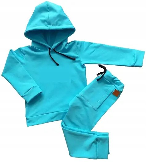 Dres turkusowy z kapturem rozmiar 152 Wings Designe