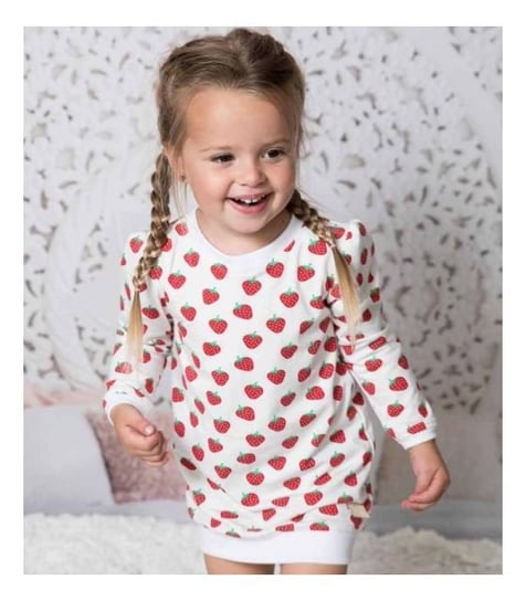 dresowa tunika sukienka dla dziewczynki truskawka 110 116 / Royal Baby Shop Royal Baby Shop