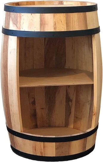 Drewniana beczka barek z półką – 80cm. Rustykalna szafka bar Inny producent
