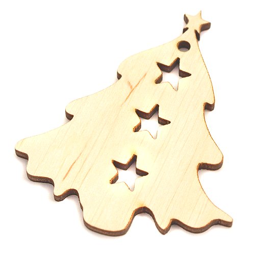 Drewniana dekoracja świąteczna CHOINKA gwiazdki Eko Deco
