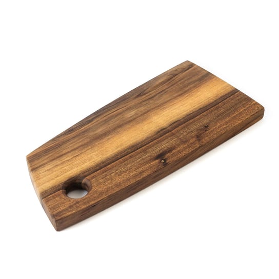 Drewniana deska do krojenia ręcznie orzech włoski ciemne drewno masywne (surf) Tuuli
