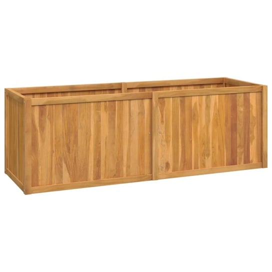 Drewniana donica tekowa 150x50x50 cm z dolną półką Zakito